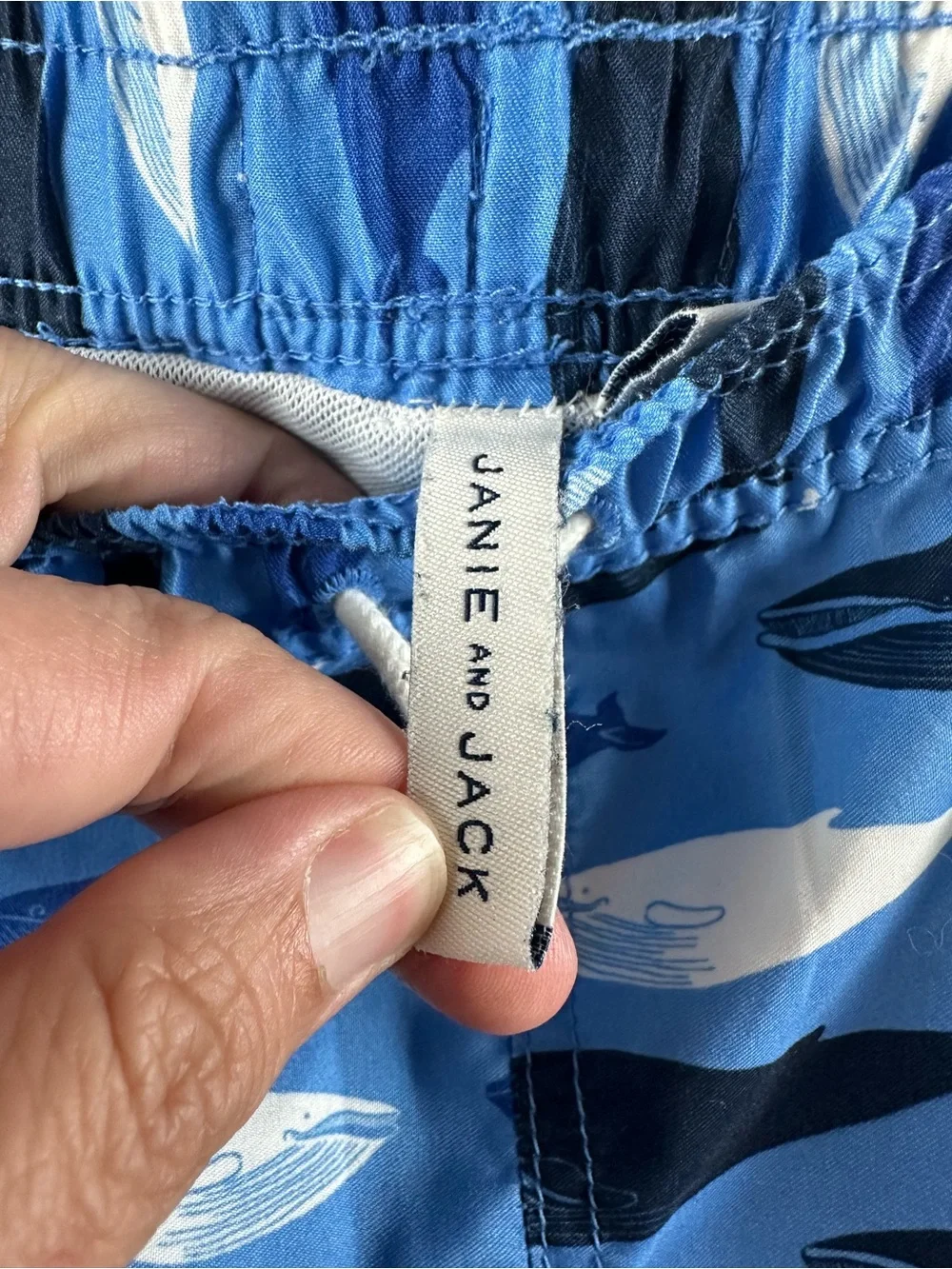 Janie and Jack Blue Whale Swim Trunks